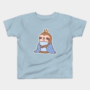 Cute Sleepy Sloth, King Of Naps Funny Kids T-Shirt